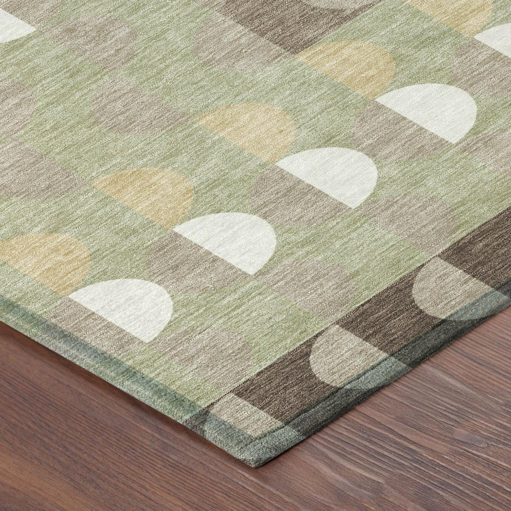 3' X 5' Coffee And Brown Geometric Washable Indoor Outdoor Area Rug HomeRoots