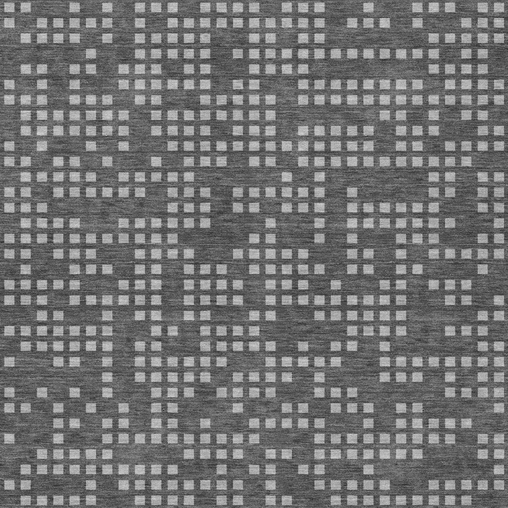 10' X 14' Graphite And Gray Abstract Washable Indoor Outdoor Area Rug