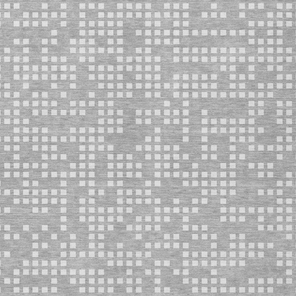 10' X 14' Pewter And Gray Abstract Washable Indoor Outdoor Area Rug