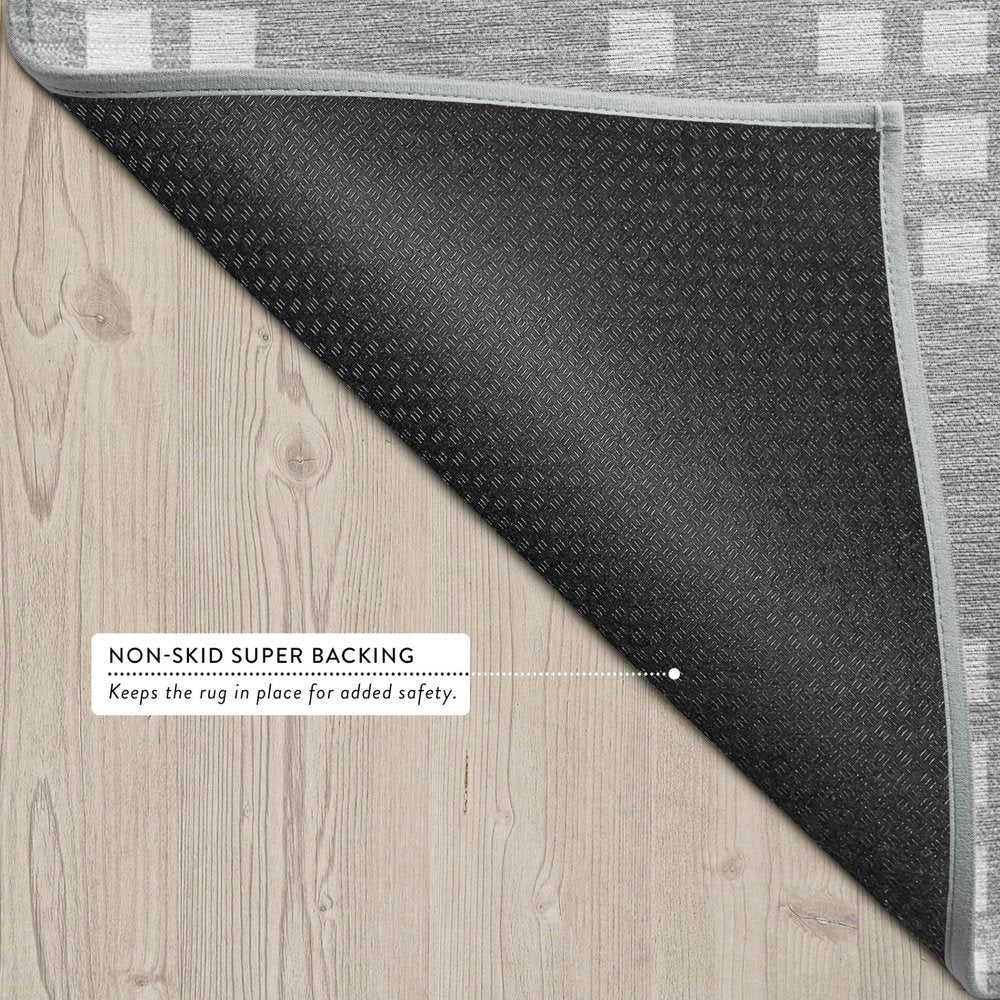 10' X 14' Pewter And Gray Abstract Washable Indoor Outdoor Area Rug