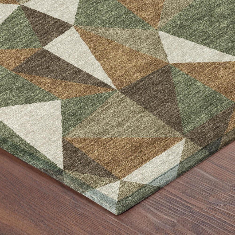 9' X 12' Chocolate And Brown Geometric Washable Indoor Outdoor Area Rug HomeRoots