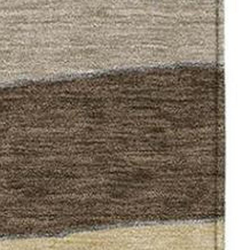 3' X 5' Chocolate And Brown Geometric Washable Indoor Outdoor Area Rug — view 7