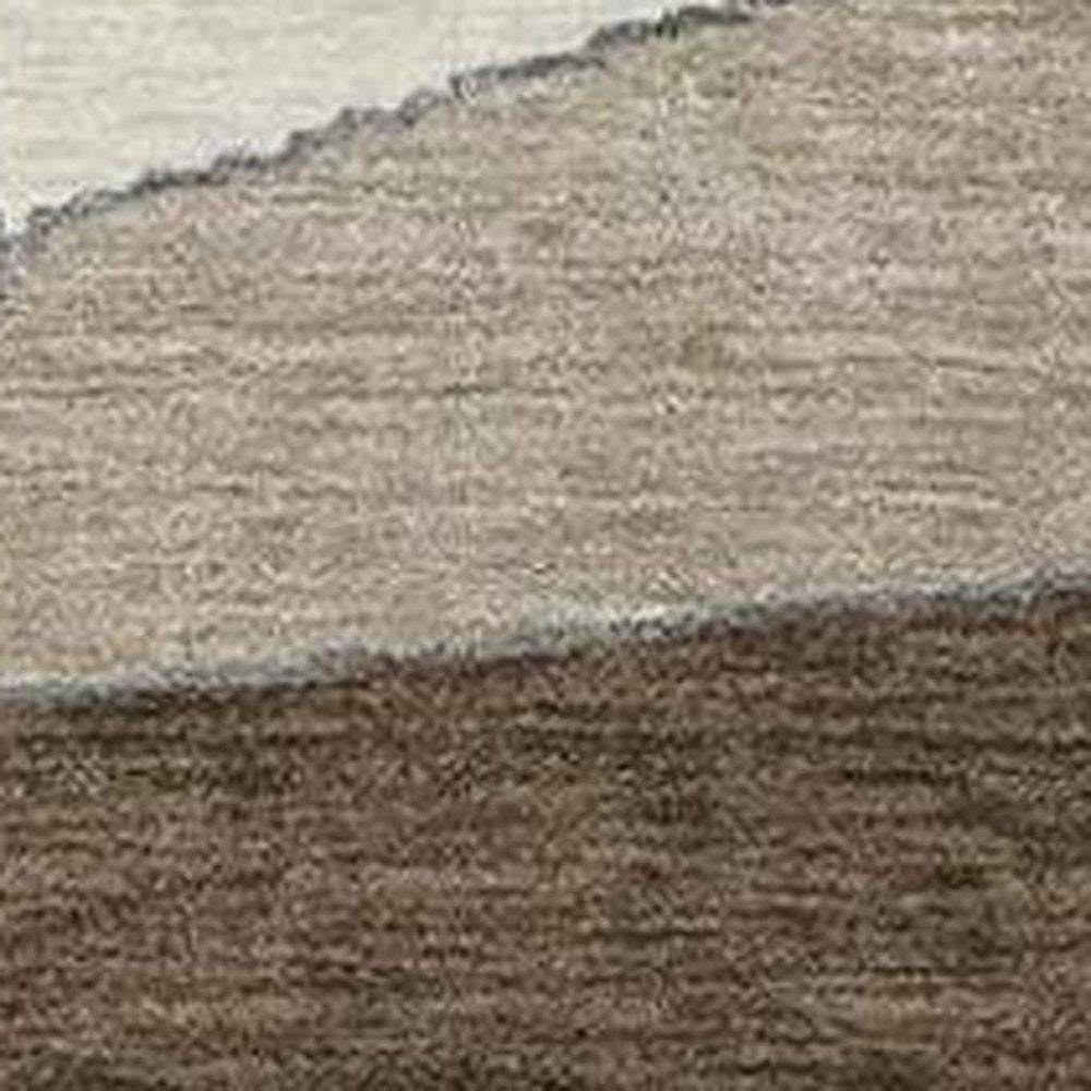 5' X 8' Chocolate And Brown Geometric Washable Indoor Outdoor Area Rug