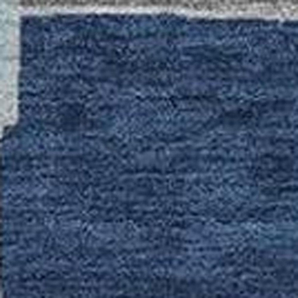 3' X 5' Navy Blue And Blue Geometric Washable Indoor Outdoor Area Rug HomeRoots