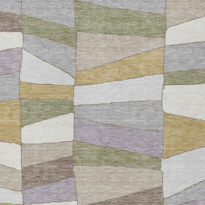 10' X 14' Pewter And Gray Geometric Washable Indoor Outdoor Area Rug HomeRoots