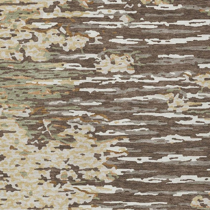 3' X 5' Coffee And Brown Abstract Washable Indoor Outdoor Area Rug HomeRoots