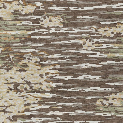 3' X 5' Coffee And Brown Abstract Washable Indoor Outdoor Area Rug HomeRoots