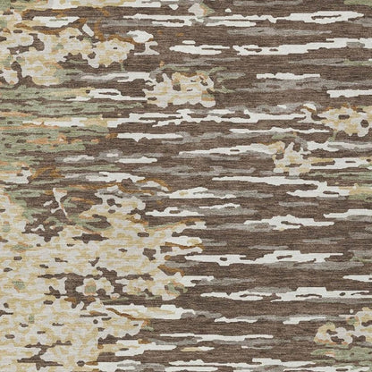 5' X 8' Coffee And Brown Abstract Washable Indoor Outdoor Area Rug HomeRoots