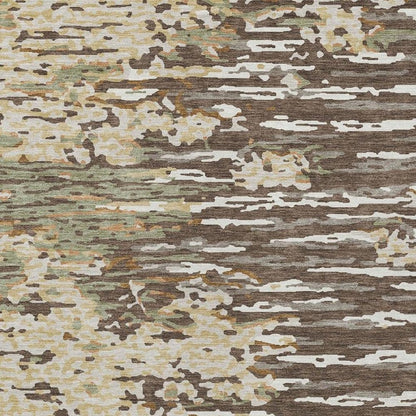9' X 12' Coffee And Brown Abstract Washable Indoor Outdoor Area Rug HomeRoots