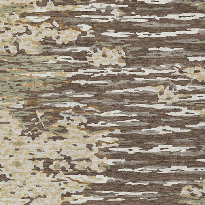 10' X 14' Coffee And Brown Abstract Washable Indoor Outdoor Area Rug HomeRoots