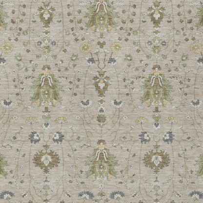 8' X 10' Beige And Brown Oriental Washable Indoor Outdoor Area Rug