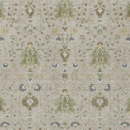 10' X 14' Beige And Brown Oriental Washable Indoor Outdoor Area Rug