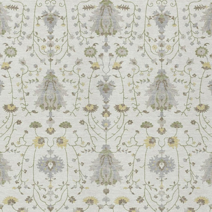 3' X 5' Ivory And Silver Oriental Washable Indoor Outdoor Area Rug