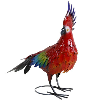 17" Red And Blue Metal Birds Garden Accents Accessories HomeRoots