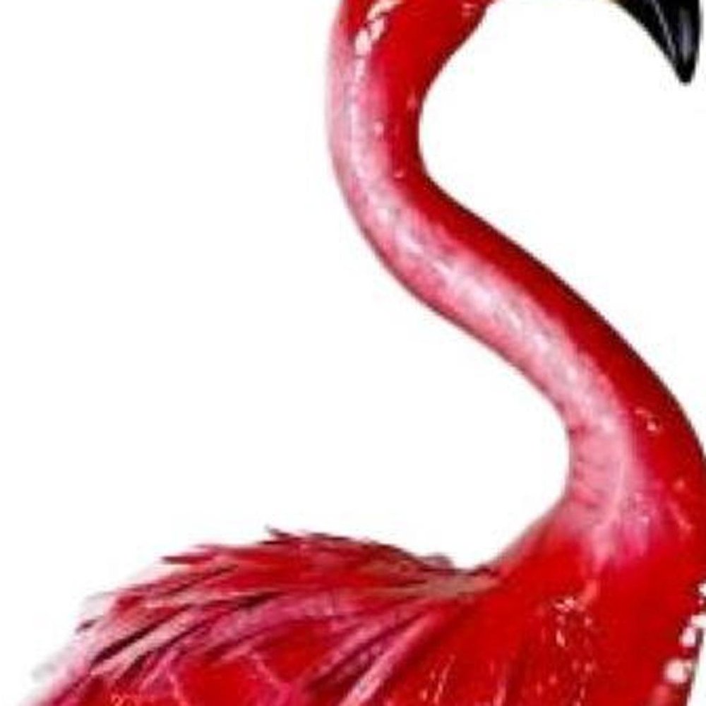 33" Pink Metal Flamingo Garden Accents Accessories HomeRoots
