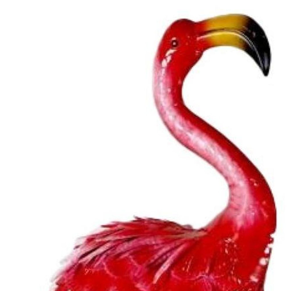 33" Pink Metal Flamingo Garden Accents Accessories HomeRoots