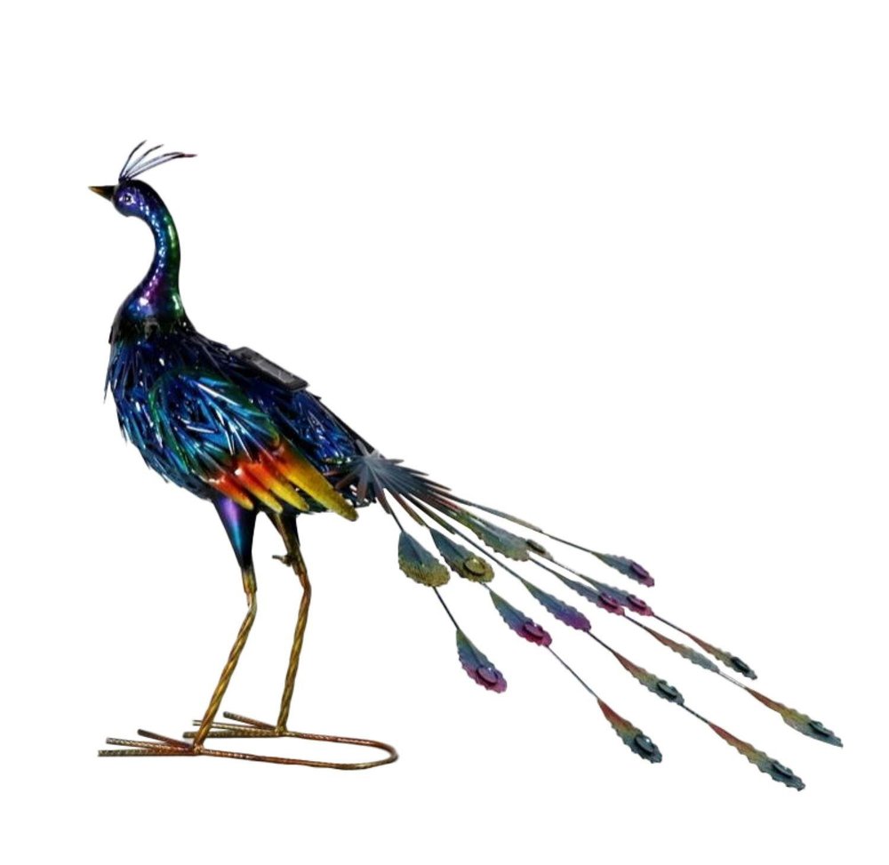 23" Purple And Blue Metal LED lights Birds Garden Accents Accessories HomeRoots
