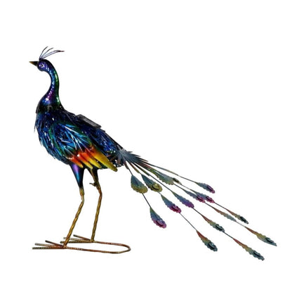 23" Purple And Blue Metal LED lights Birds Garden Accents Accessories HomeRoots