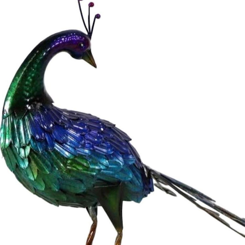 18" Blue And Green Metal Birds Garden Accents Accessories — view 2