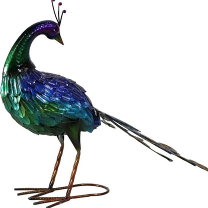 18" Blue And Green Metal Birds Garden Accents Accessories HomeRoots