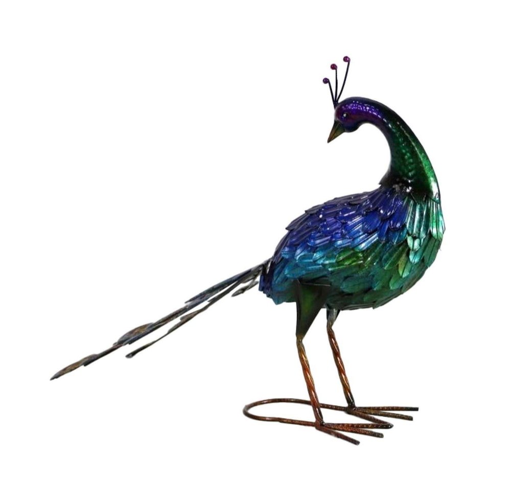 18" Blue And Green Metal Birds Garden Accents Accessories — view 5