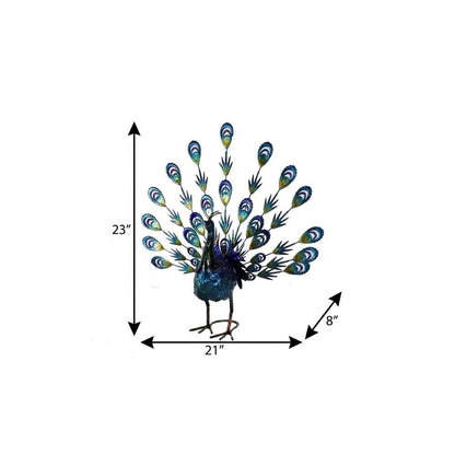 23" Blue And Purple Metal Birds Garden Accents Accessories HomeRoots