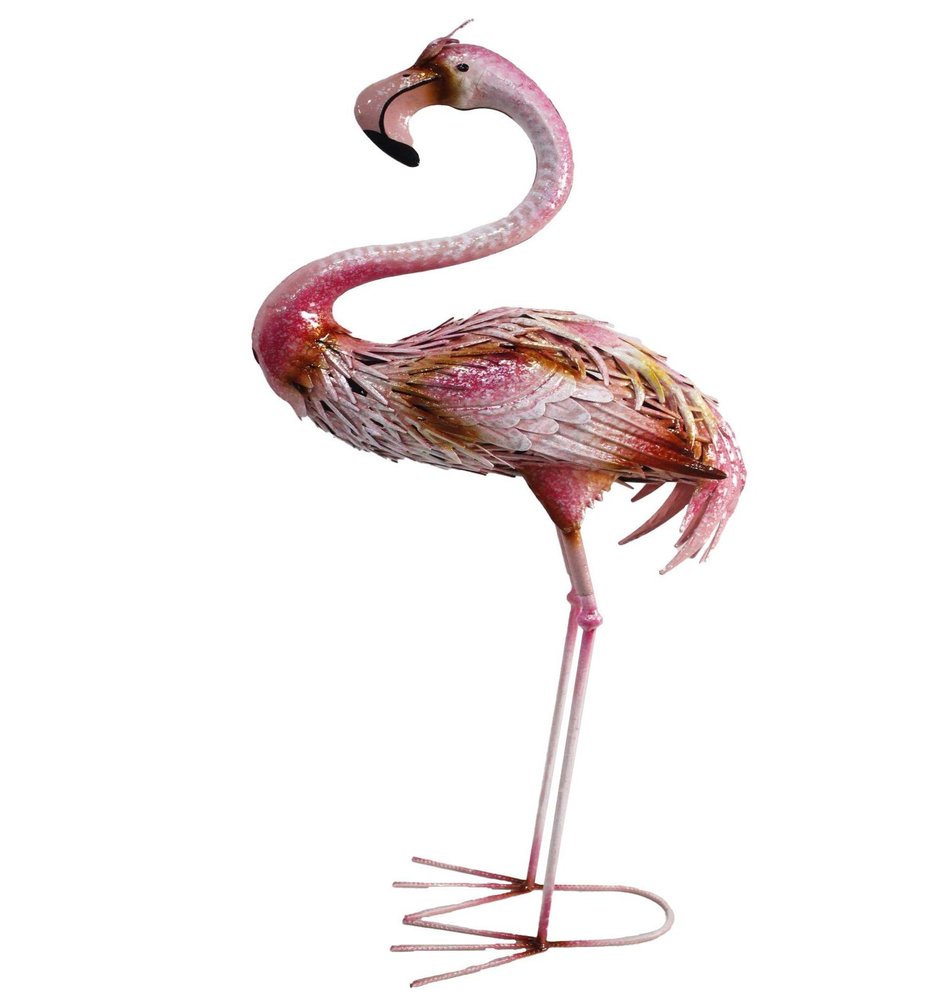37" Pink And Yellow Metal Flamingo Garden Accents Accessories — view 5