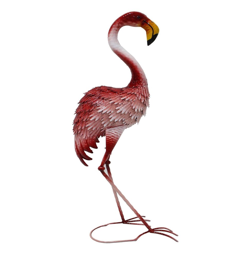 37" Pink Metal Flamingo Garden Accents Accessories