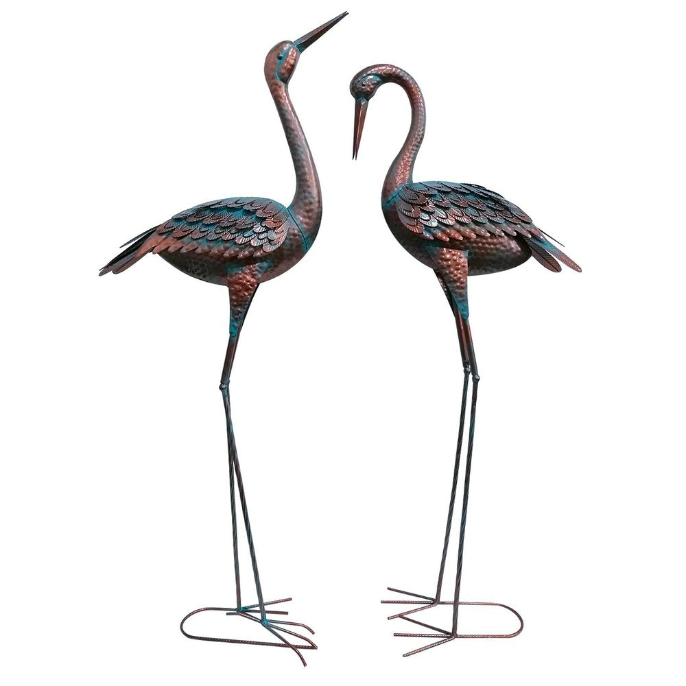 47" Copper And Green Metal Birds Garden Accents Accessories HomeRoots