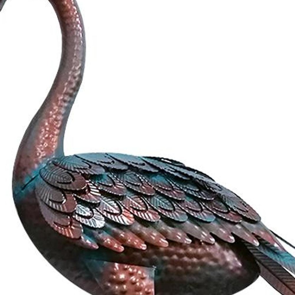 47" Copper And Green Metal Birds Garden Accents Accessories HomeRoots