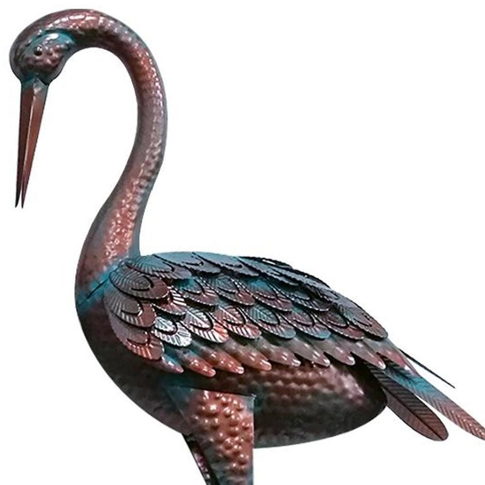 47" Copper And Green Metal Birds Garden Accents Accessories HomeRoots