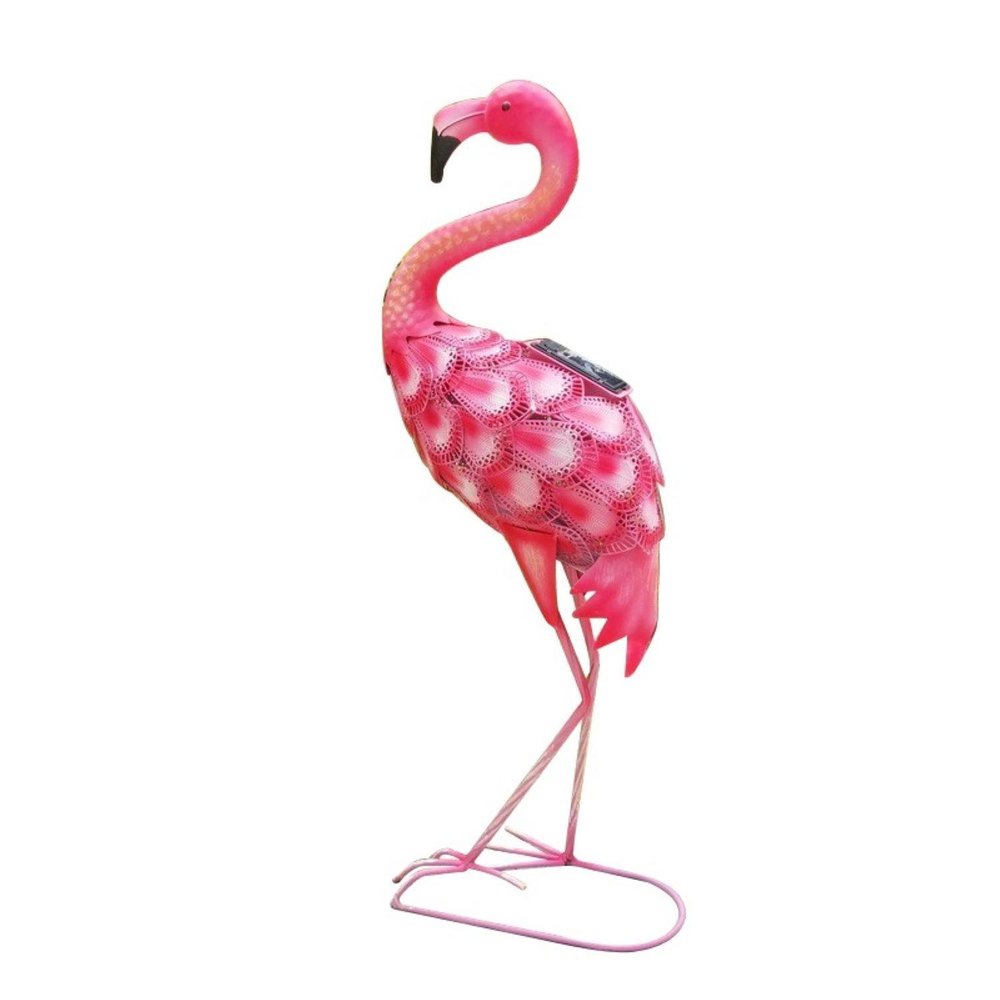 23" Pink Metal LED lights Flamingo Garden Accents Accessories — view 1