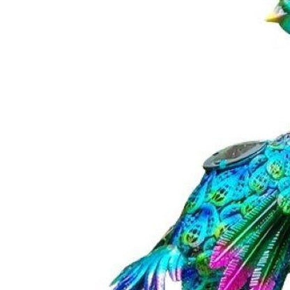 35" Purple And Blue Metal LED lights Birds Garden Accents Accessories HomeRoots