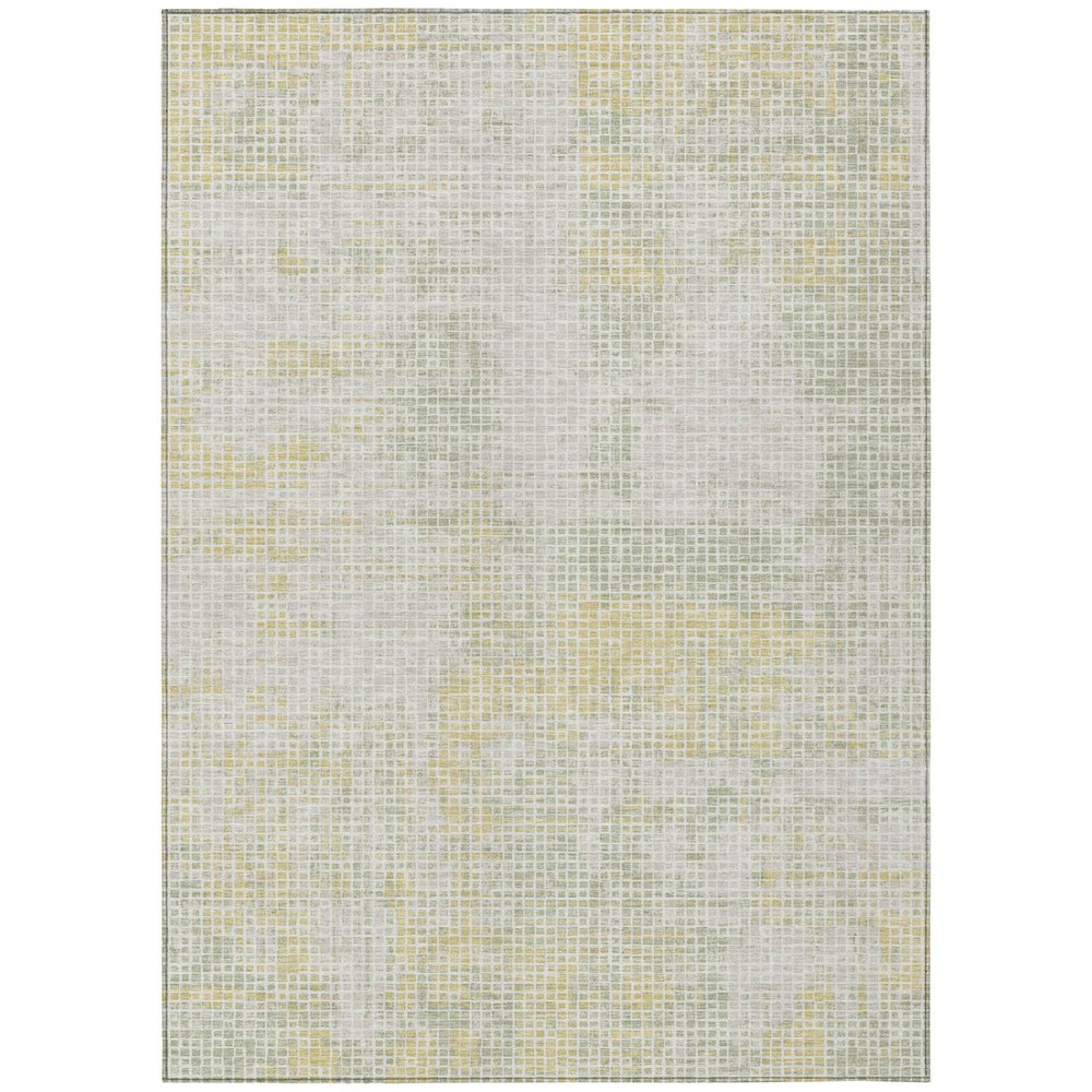 5' X 8' Ivory And Linen Abstract Washable Indoor Outdoor Area Rug HomeRoots