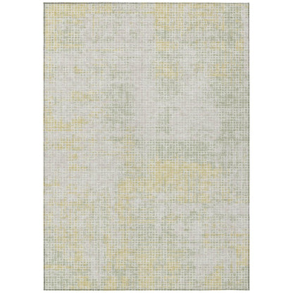 5' X 8' Ivory And Linen Abstract Washable Indoor Outdoor Area Rug HomeRoots