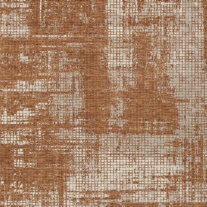 9' X 12' Orange And Beige Abstract Washable Indoor Outdoor Area Rug