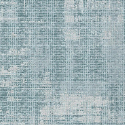 5' X 8' Teal Blue And Silver Abstract Washable Indoor Outdoor Area Rug