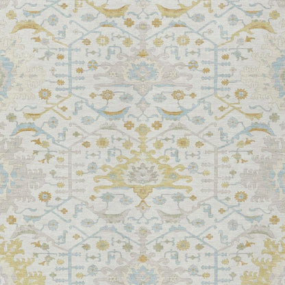 3' X 5' Ivory And Linen Oriental Washable Indoor Outdoor Area Rug