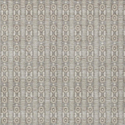 8' X 10' Beige And Brown Striped Washable Indoor Outdoor Area Rug