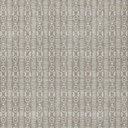 10' X 14' Beige And Brown Striped Washable Indoor Outdoor Area Rug