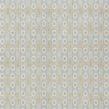 3' X 5' Ivory And Silver Striped Washable Indoor Outdoor Area Rug