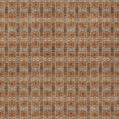 3' X 5' Orange And Teal Blue Striped Washable Indoor Outdoor Area Rug