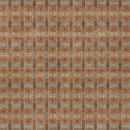 3' X 5' Orange And Teal Blue Striped Washable Indoor Outdoor Area Rug