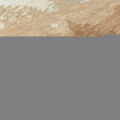 9' X 12' Orange And Ivory Floral Washable Indoor Outdoor Area Rug HomeRoots