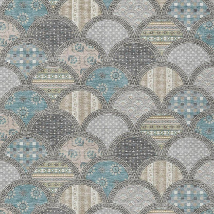 10' X 14' Gray And Silver Geometric Washable Indoor Outdoor Area Rug