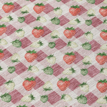 5' X 8' Blush And Pink Floral Washable Indoor Outdoor Area Rug HomeRoots