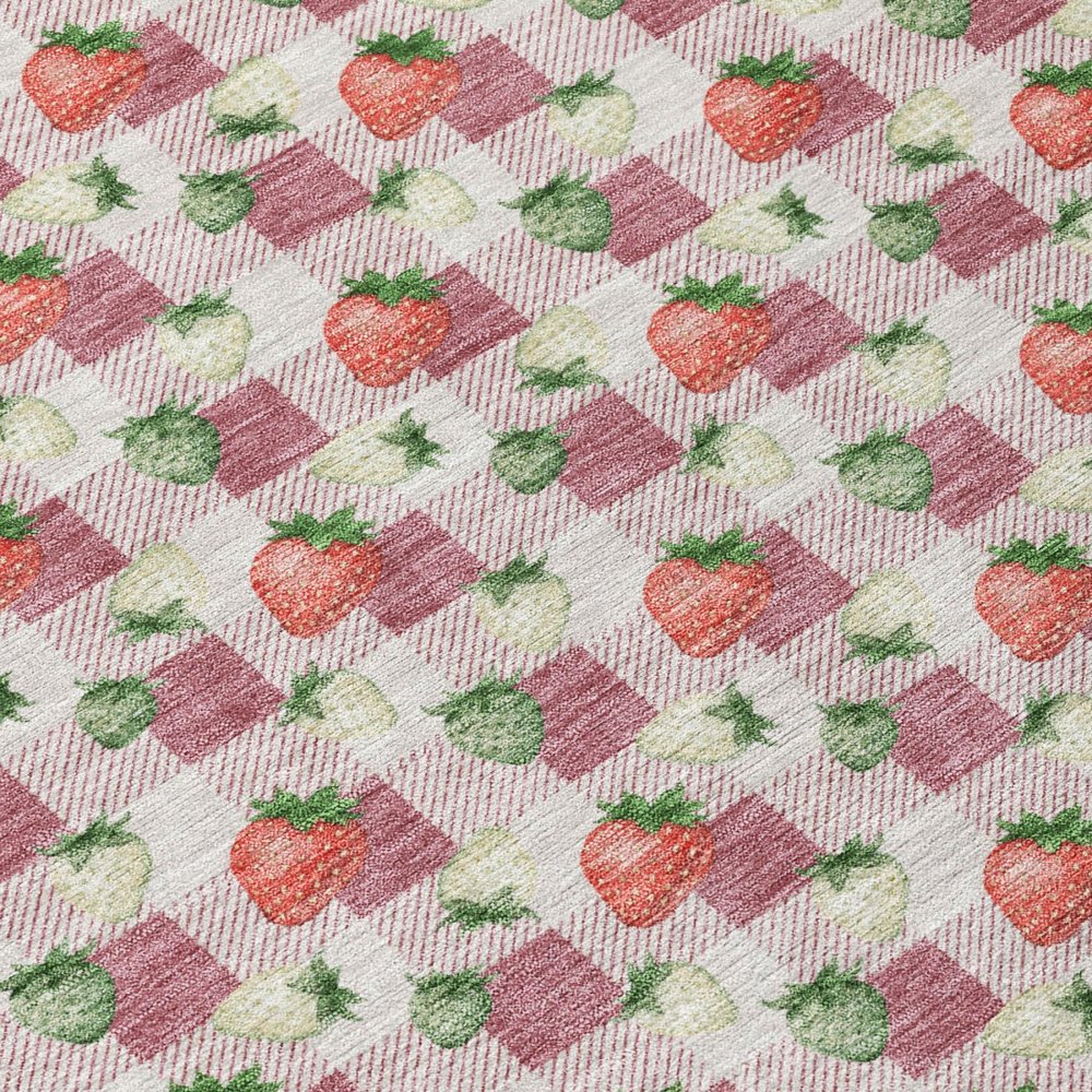 8' X 10' Blush And Pink Floral Washable Indoor Outdoor Area Rug HomeRoots