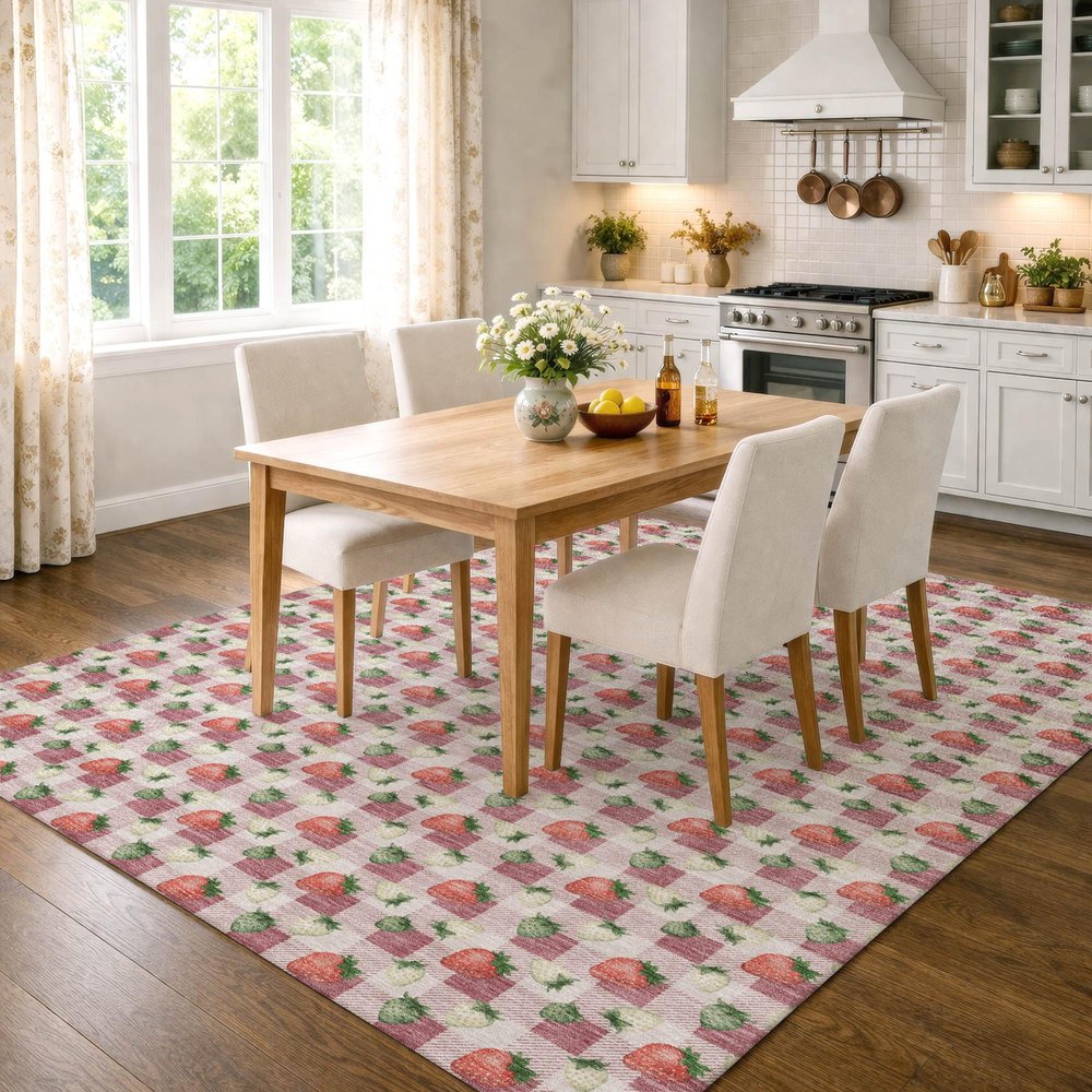 9' X 12' Blush And Pink Floral Washable Indoor Outdoor Area Rug HomeRoots