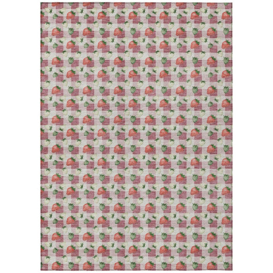 10' X 14' Blush And Pink Floral Washable Indoor Outdoor Area Rug HomeRoots