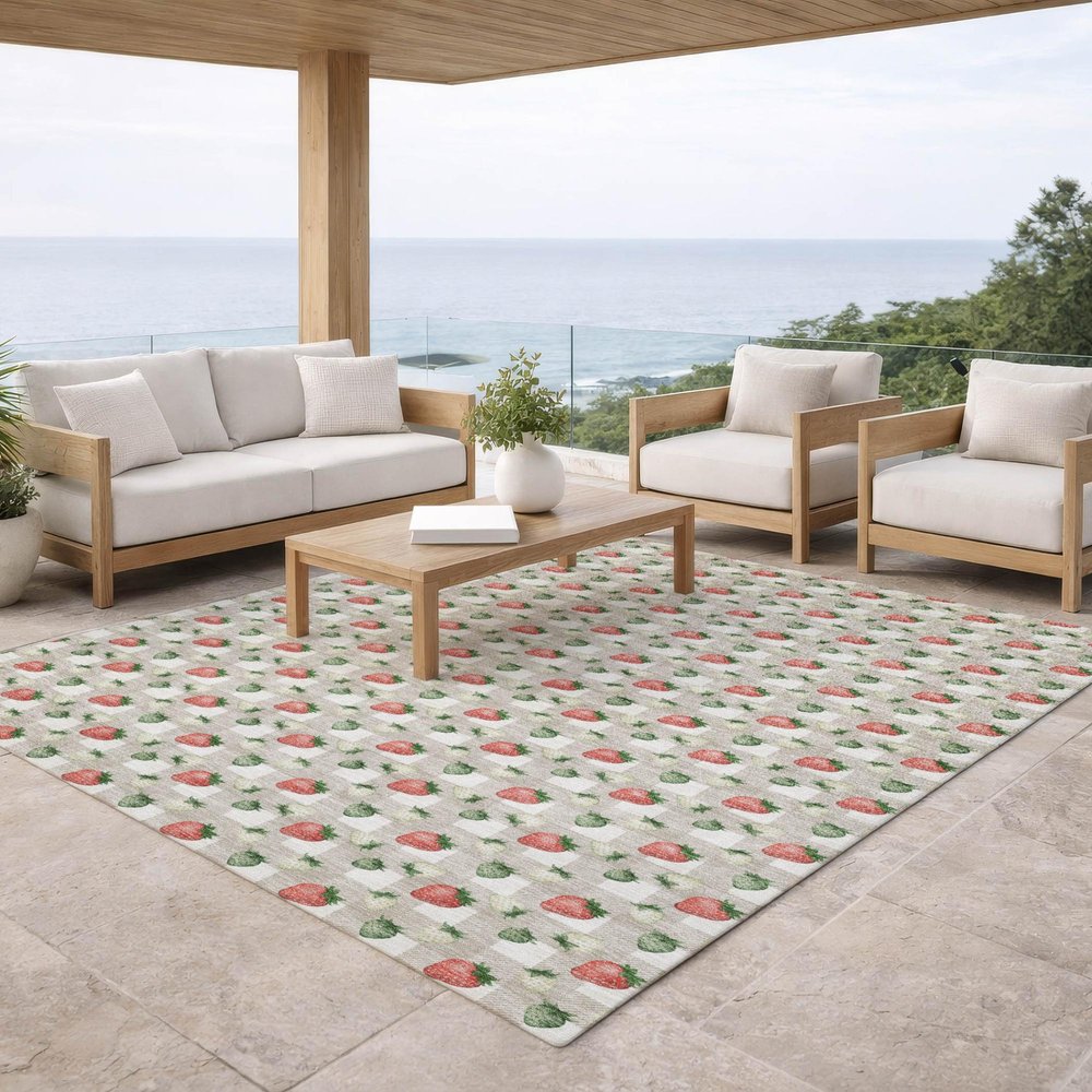 3' X 5' Ivory And Beige Floral Washable Indoor Outdoor Area Rug HomeRoots